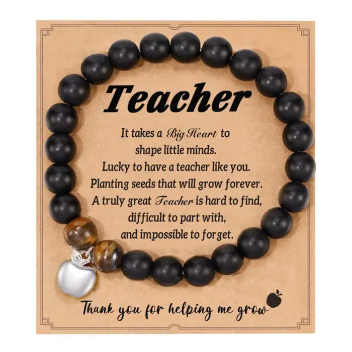 Teacher Bead Bracelet - Black