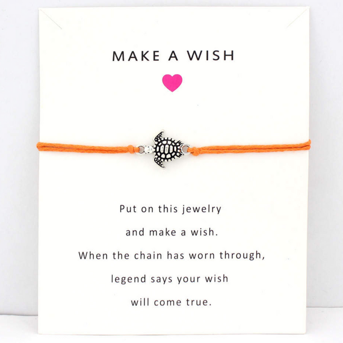 Make a Wish Turtle Bracelet – Orange