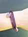 purple bead bracelet stacker