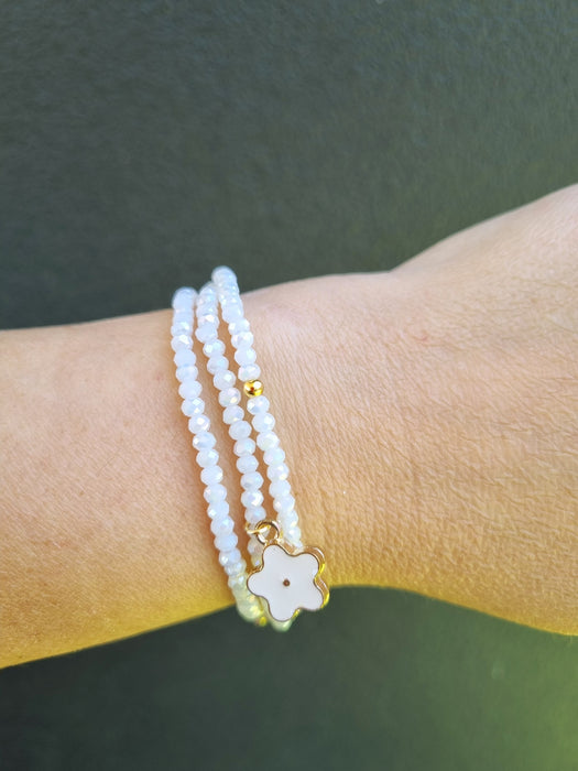 white bead bracelet