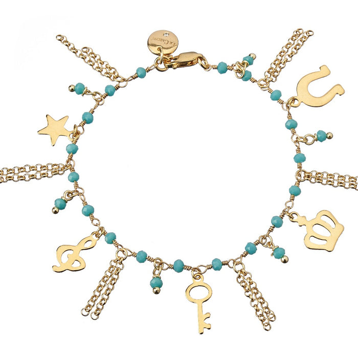 Joie Multi Charm Bracelet - Turquoise