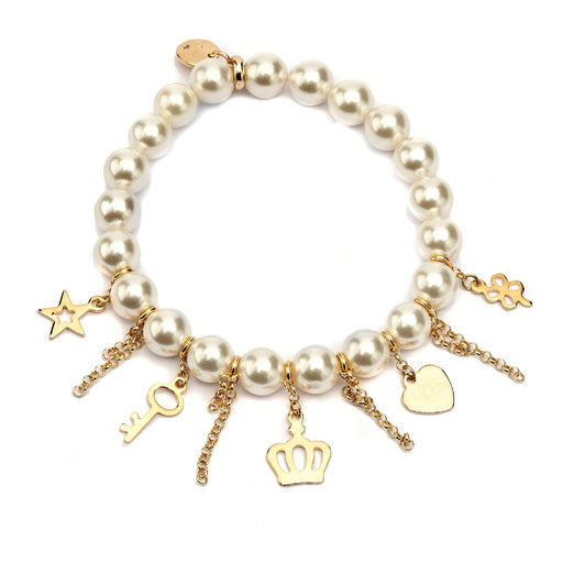 Pearl pendant bracelet made in italy