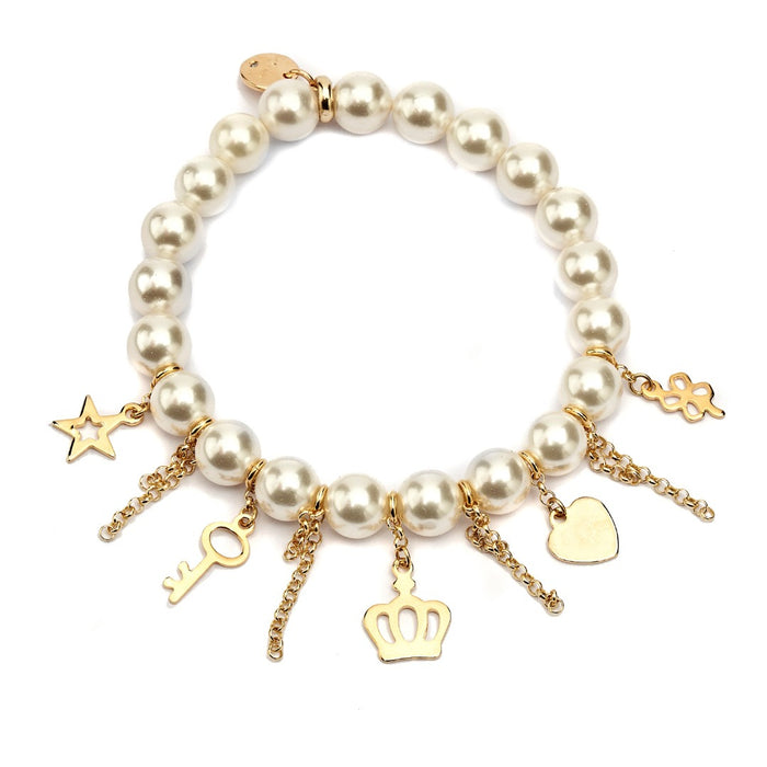 Pearl pendant bracelet made in italy