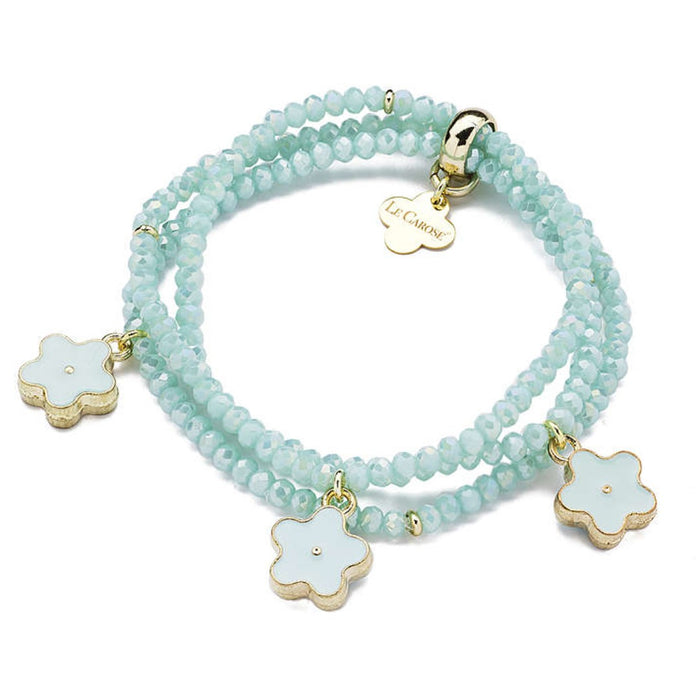 Chamomile Bracelet with Swarovski - Turquoise