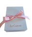 le carose white gift box with pink ribbon